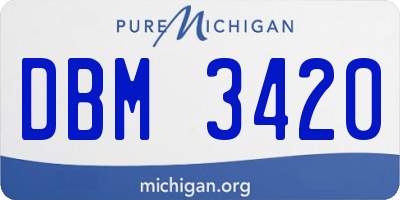 MI license plate DBM3420