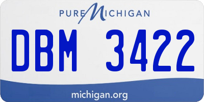 MI license plate DBM3422