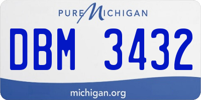 MI license plate DBM3432