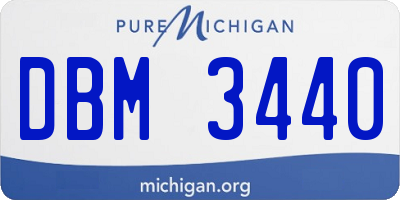 MI license plate DBM3440
