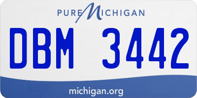 MI license plate DBM3442