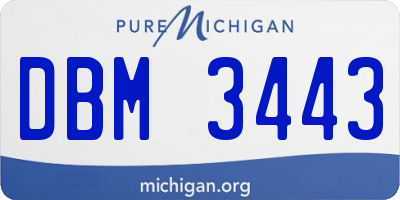 MI license plate DBM3443