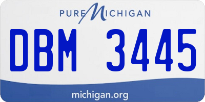 MI license plate DBM3445
