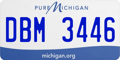 MI license plate DBM3446