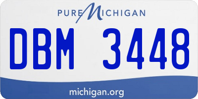 MI license plate DBM3448