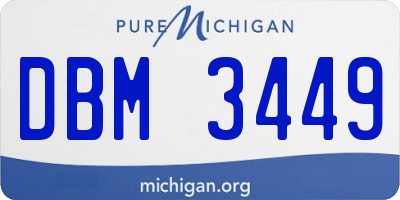 MI license plate DBM3449