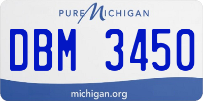 MI license plate DBM3450