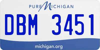 MI license plate DBM3451