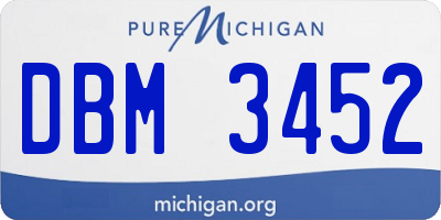 MI license plate DBM3452