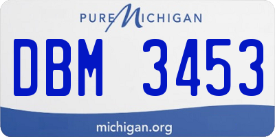 MI license plate DBM3453