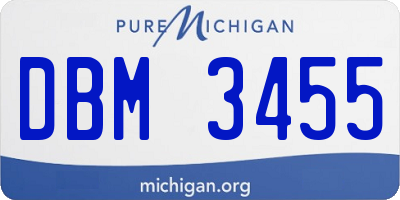 MI license plate DBM3455