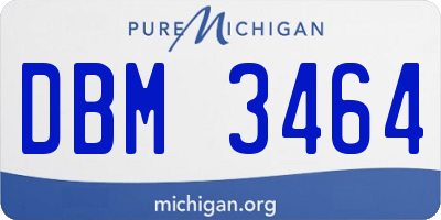 MI license plate DBM3464