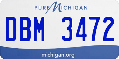 MI license plate DBM3472