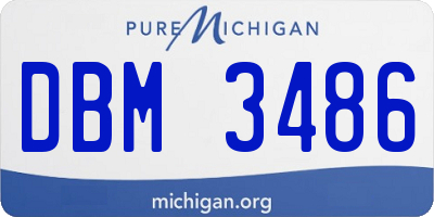 MI license plate DBM3486