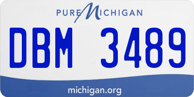 MI license plate DBM3489