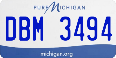 MI license plate DBM3494