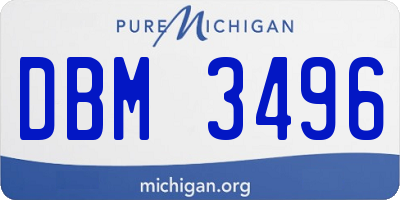 MI license plate DBM3496