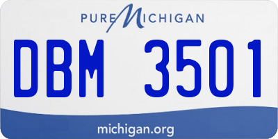 MI license plate DBM3501