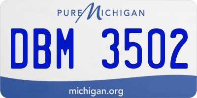 MI license plate DBM3502