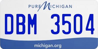 MI license plate DBM3504
