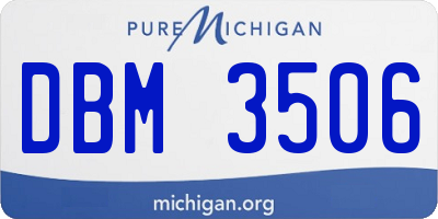 MI license plate DBM3506