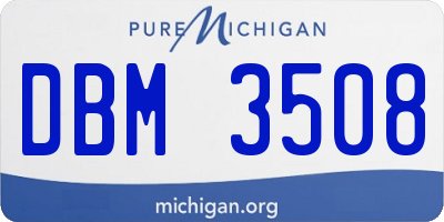 MI license plate DBM3508