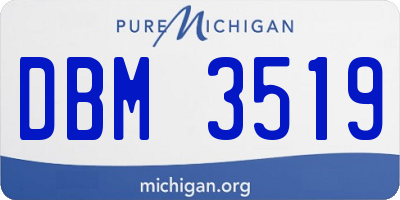 MI license plate DBM3519