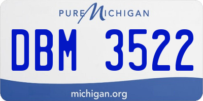 MI license plate DBM3522
