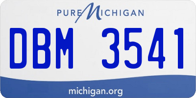 MI license plate DBM3541