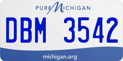 MI license plate DBM3542