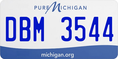 MI license plate DBM3544