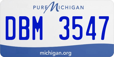 MI license plate DBM3547