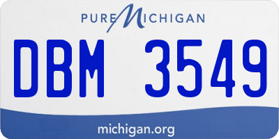 MI license plate DBM3549