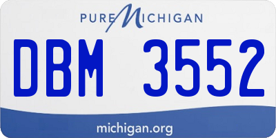 MI license plate DBM3552