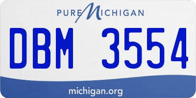 MI license plate DBM3554