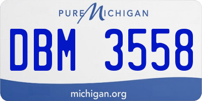 MI license plate DBM3558