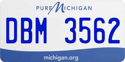 MI license plate DBM3562