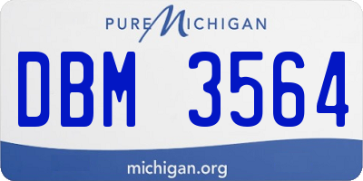 MI license plate DBM3564
