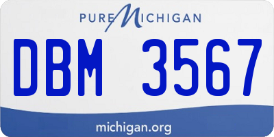 MI license plate DBM3567