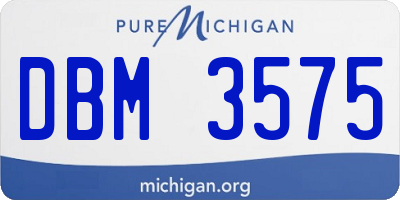 MI license plate DBM3575