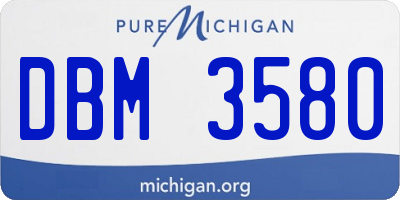 MI license plate DBM3580