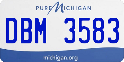 MI license plate DBM3583