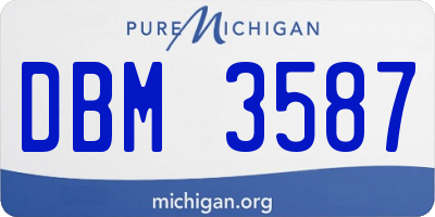 MI license plate DBM3587