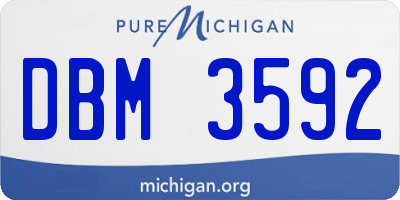 MI license plate DBM3592