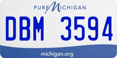 MI license plate DBM3594
