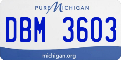 MI license plate DBM3603