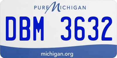 MI license plate DBM3632