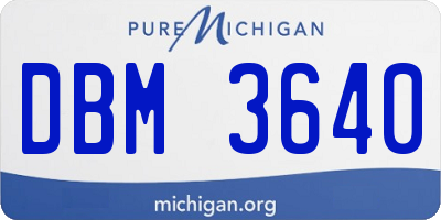 MI license plate DBM3640