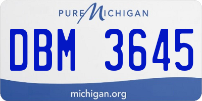MI license plate DBM3645