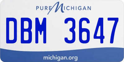 MI license plate DBM3647